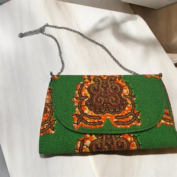 Green and Orange Game Changer Mid-Size Clutch - Picture 3 of 9